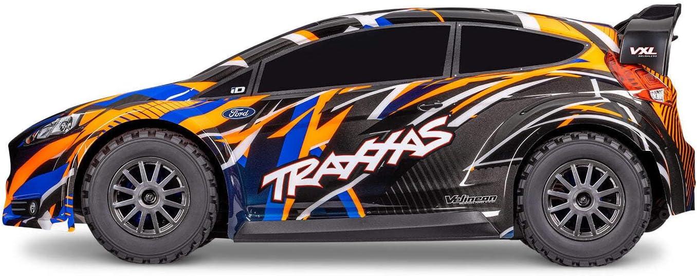 imageTraxxas 742764ORNG Ford Fiesta ST VXL 110 4WD Rally Car RTR Orange
